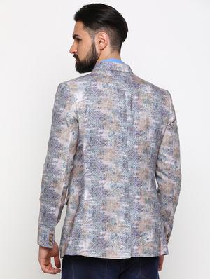 multi colored printed single breasted casual blazer - 16774678 - Standard Image - 3