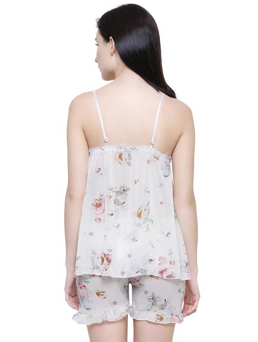 lace detail floral babydoll - 16774977 - Zoom Image - 3