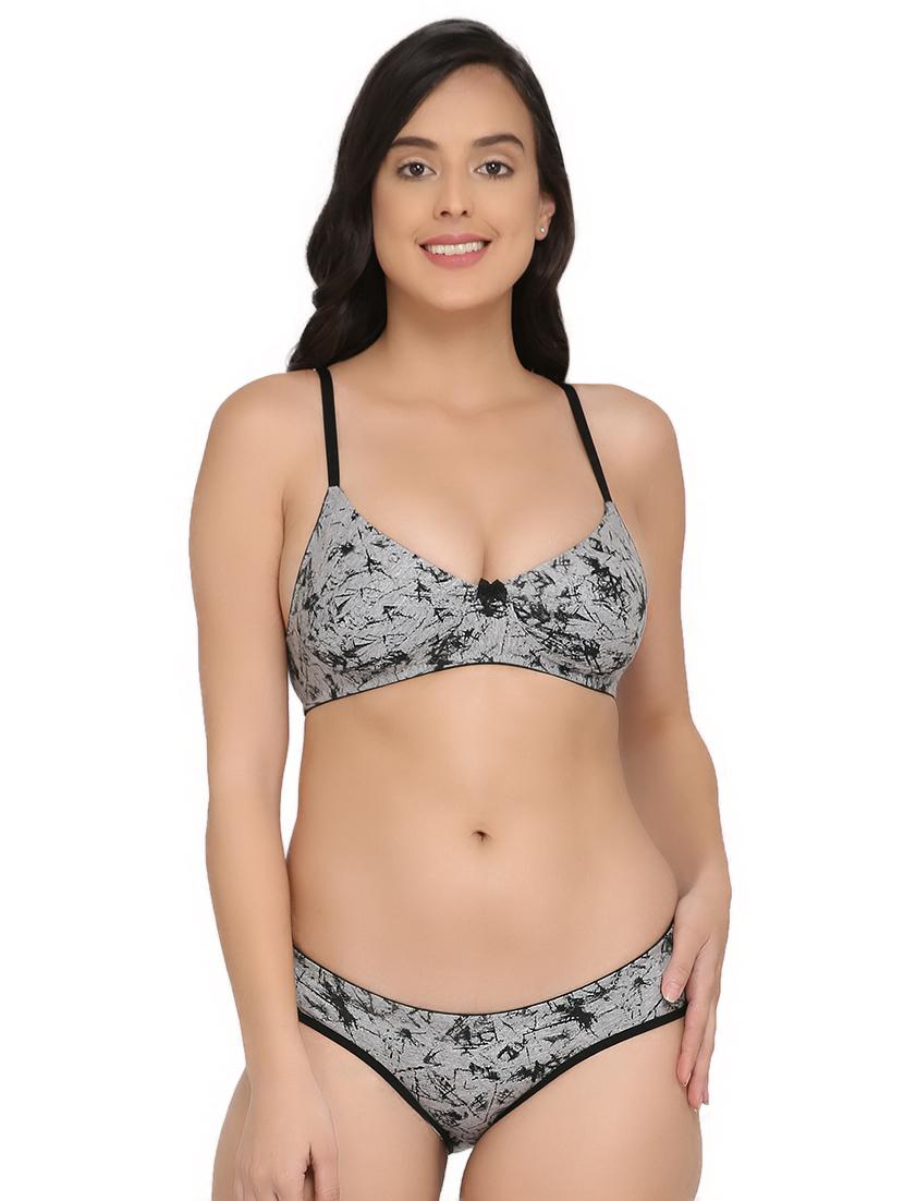 bow patch abstract bra and panty set - 16775340 - Zoom Image - 1