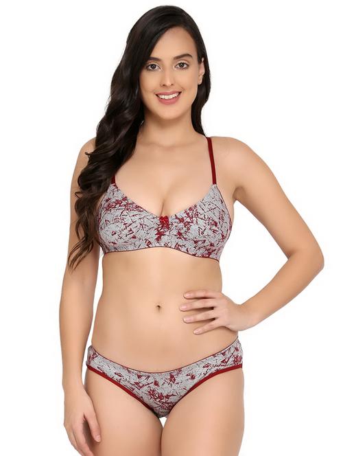 bow patch abstract bra and panty set - 16775342 - Standard Image - 1