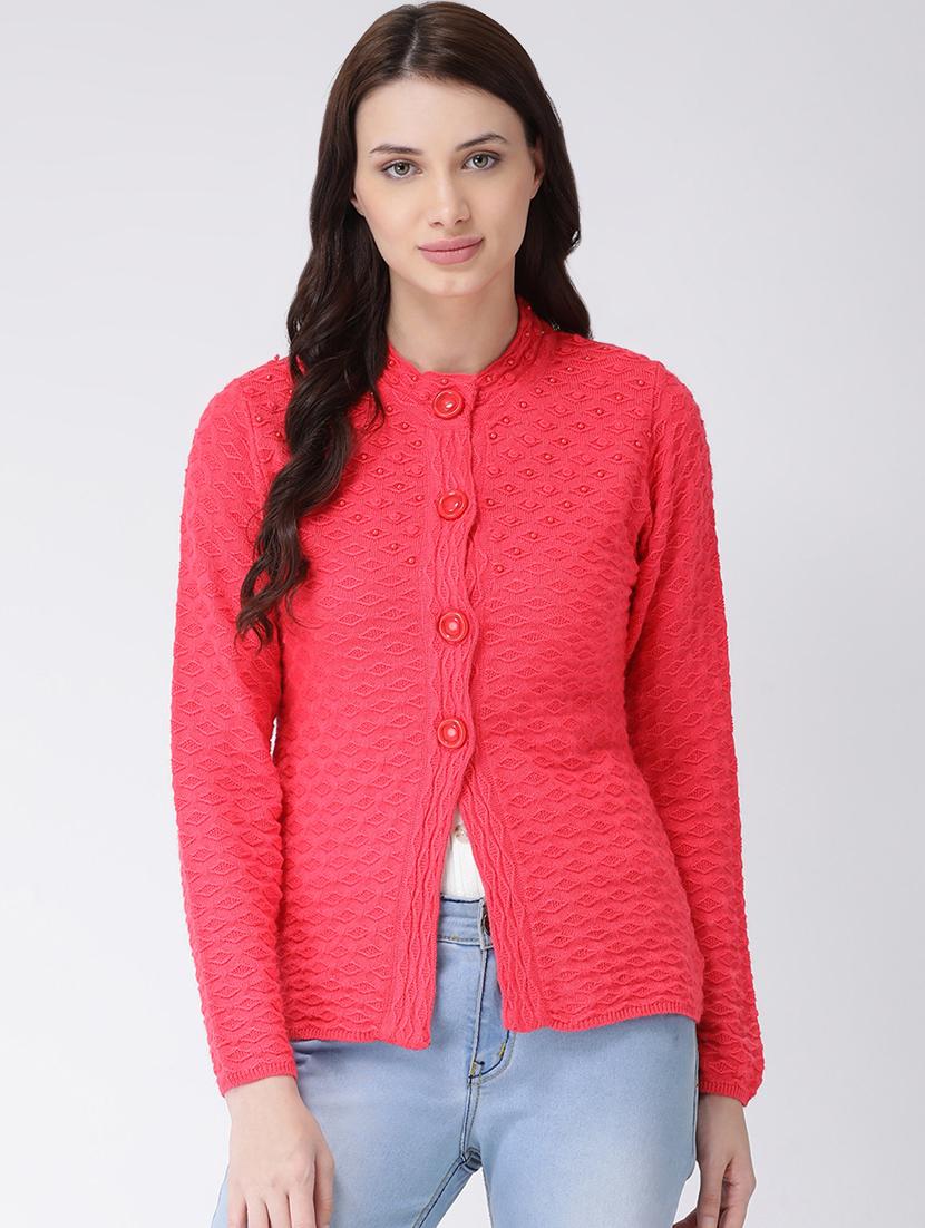 crew neck long sleeved cardigan - 16775393 - Zoom Image - 1