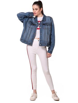 long sleeved pocket detail denim jacket - 16775996 - Standard Image - 4