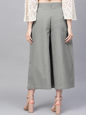 high rise pleated palazzo - 16776010 - Standard Image - 3