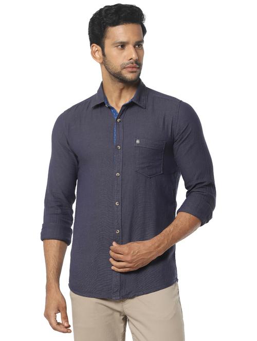 grey solid casual shirt - 16776145 - Standard Image - 1