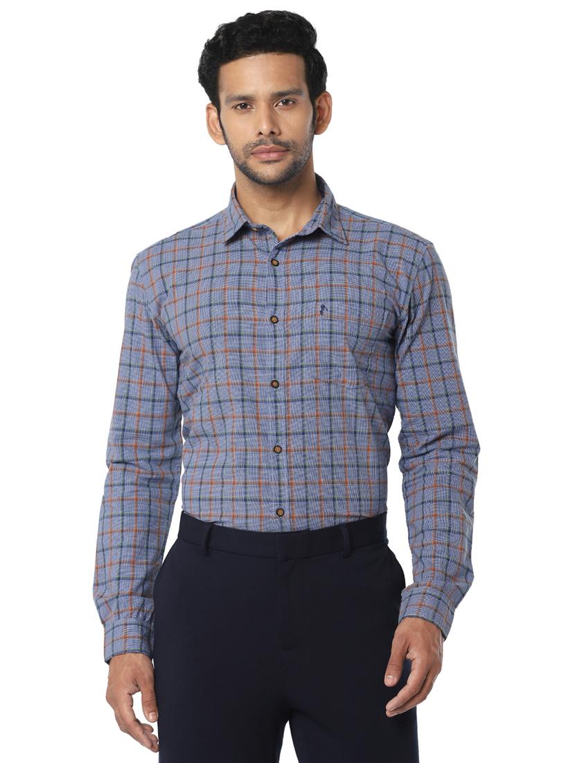 grey checkered casual shirt - 16776151 - Zoom Image - 1