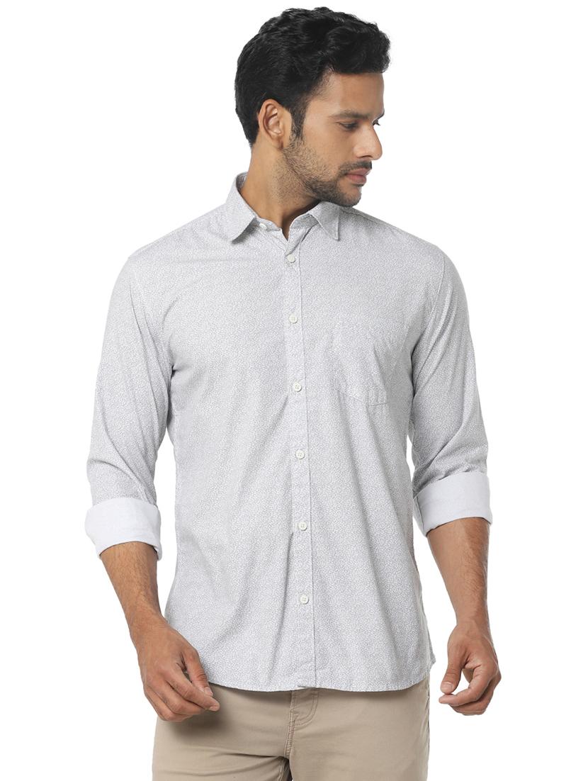 grey printed casual shirt - 16776160 - Zoom Image - 1