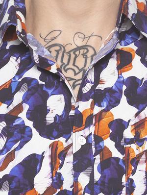 blue printed casual shirt - 16776601 - Standard Image - 5