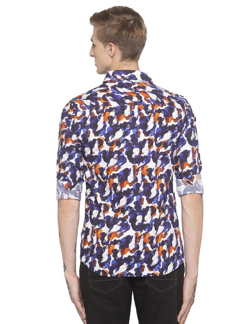blue printed casual shirt - 16776601 - Zoom Image - 3