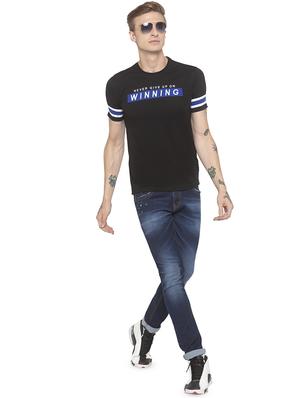 black typographic chest printed t-shirt - 16776689 - Standard Image - 4
