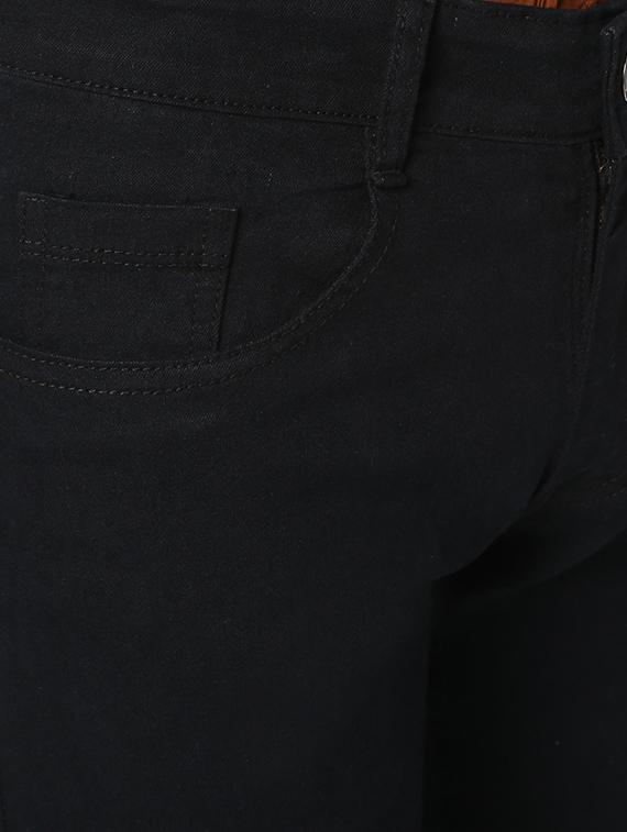 black solid plain jeans - 16776867 - Zoom Image - 4