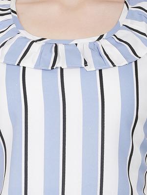 frill detail striped top - 16776876 - Standard Image - 4