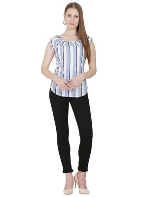 frill detail striped top - 16776876 - Standard Image - 5