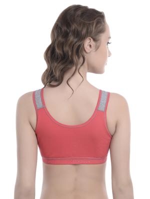 color block round neck sports bra - 16778919 - Standard Image - 3