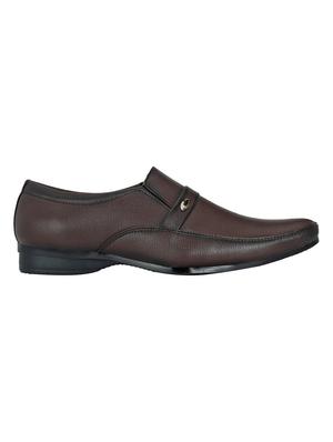brown letaherette slip ons - 16779052 - Standard Image - 2