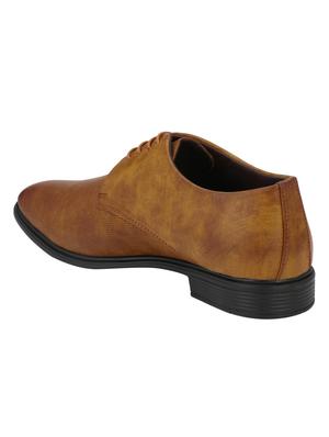 tan leatherette lace-up derbys - 16779059 - Standard Image - 3