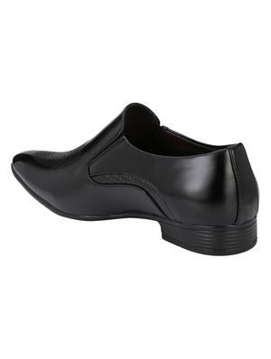 black leatherette slip ons - 16779060 - Standard Image - 3