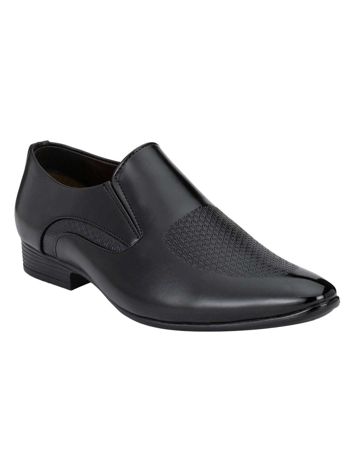 black leatherette slip ons - 16779060 - Zoom Image - 1