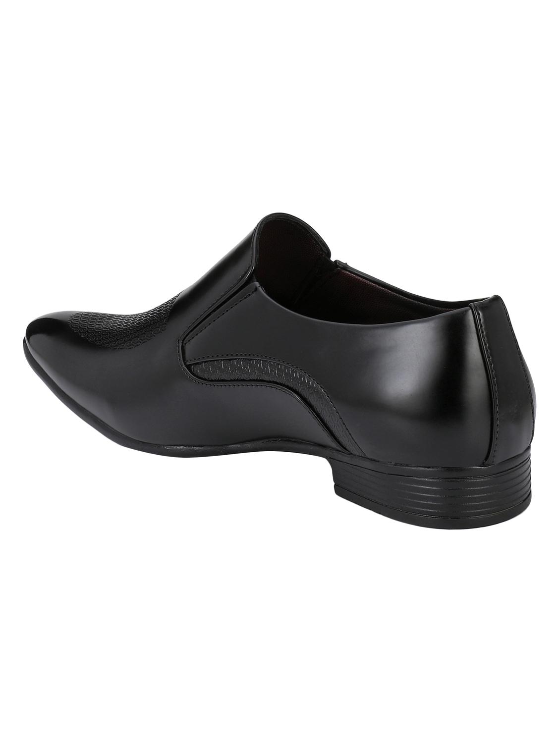 black leatherette slip ons - 16779060 - Zoom Image - 3