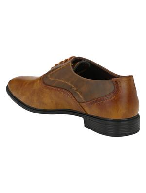 tan leatherette lace-up oxfords - 16779062 - Standard Image - 3