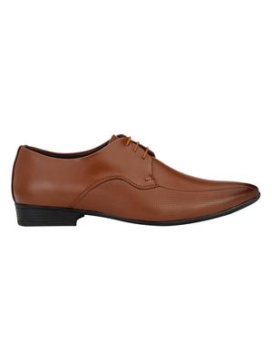 tan leatherette lace-up derbys - 16779064 - Standard Image - 2
