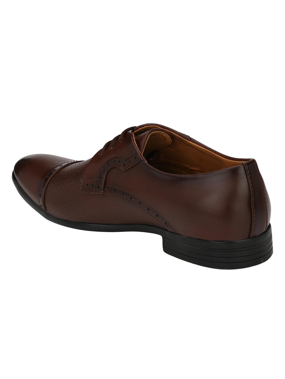 brown leatherette lace-up derbys - 16779066 - Zoom Image - 3