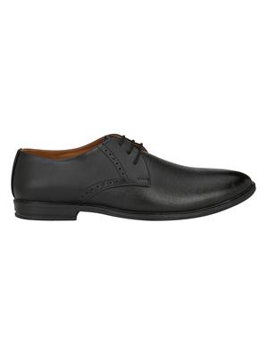 black leatherette lace-up derbys - 16779068 - Standard Image - 2