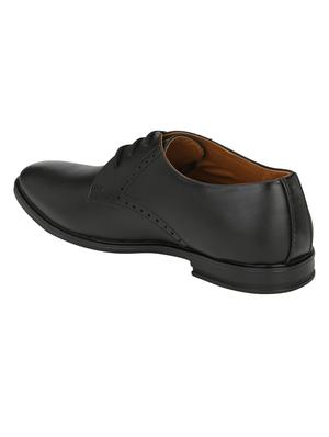 black leatherette lace-up derbys - 16779068 - Standard Image - 3