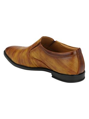tan leatherette slip ons - 16779073 - Standard Image - 3