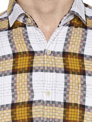 yellow checkered casual shirt - 16779191 - Standard Image - 4