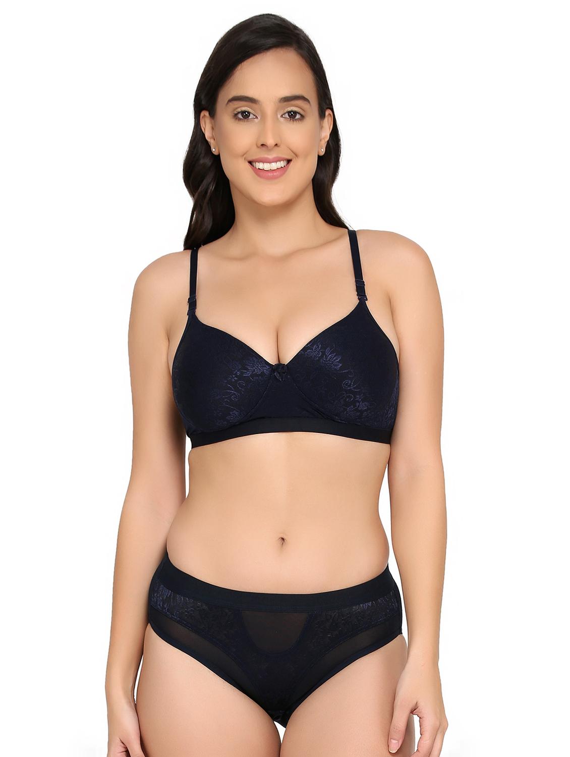 bow patch bra and panty set - 16779531 - Zoom Image - 1