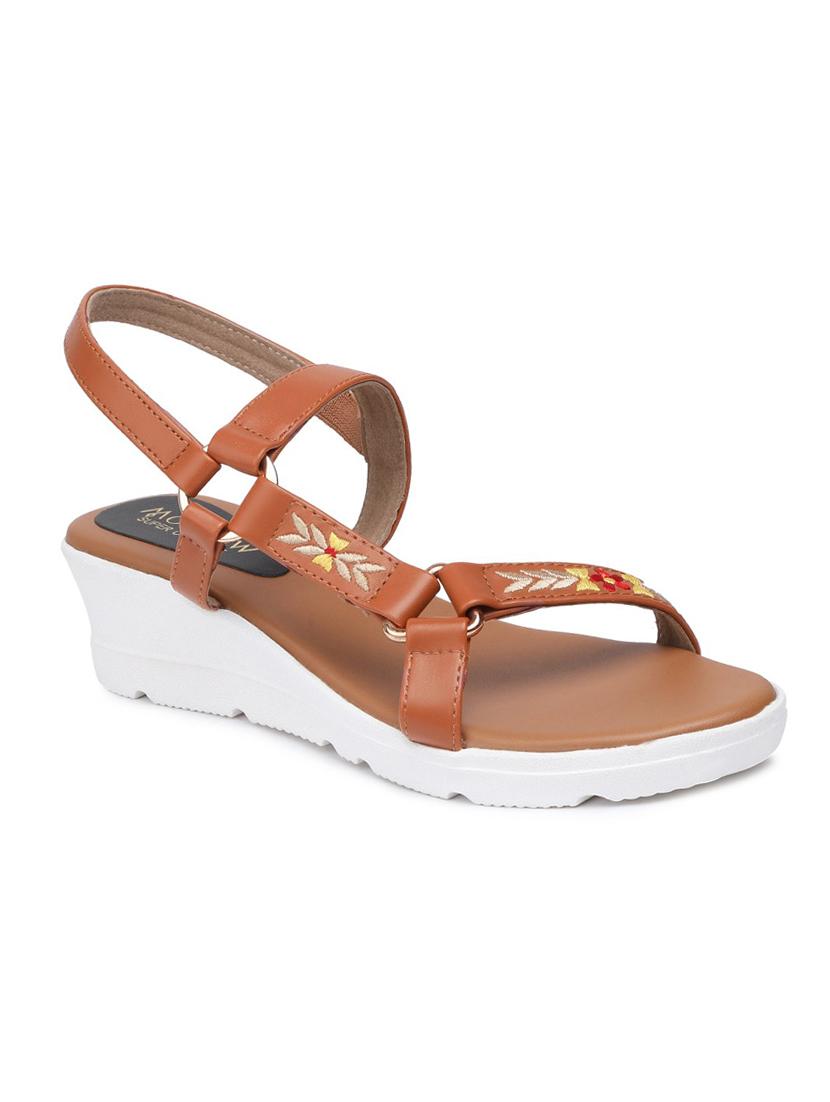 tan back strap wedges - 16779542 - Zoom Image - 1