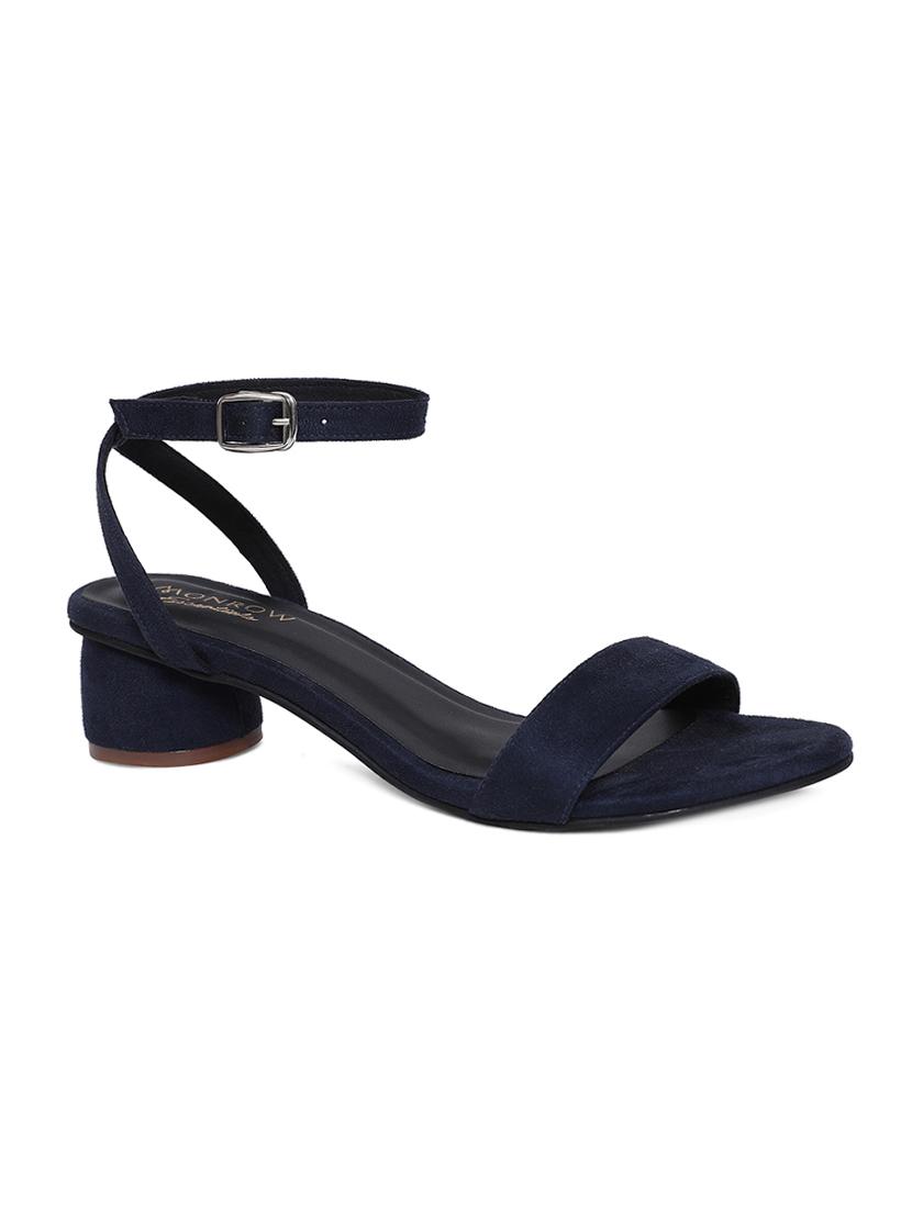 navy suede back strap sandals - 16779595 - Zoom Image - 1