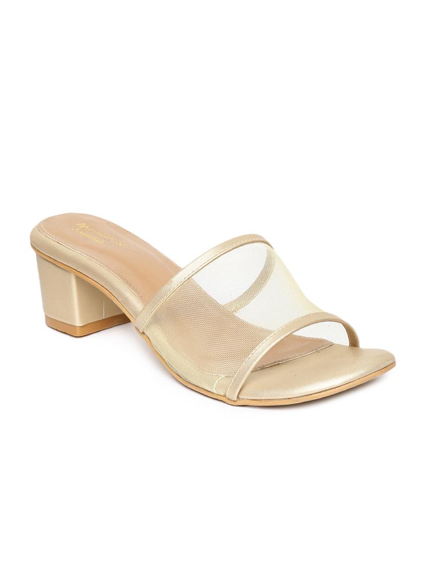 gold slip on sandals - 16779624 - Zoom Image - 1