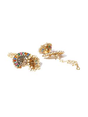 multi colored metal jhumka - 16780197 - Standard Image - 3
