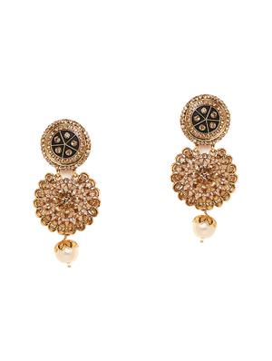 black metal drop earring - 16780248 - Standard Image - 2
