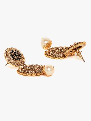 black metal drop earring - 16780248 - Standard Image - 3