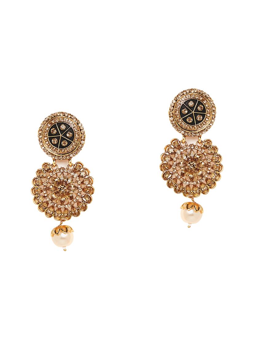 black metal drop earring - 16780248 - Zoom Image - 2