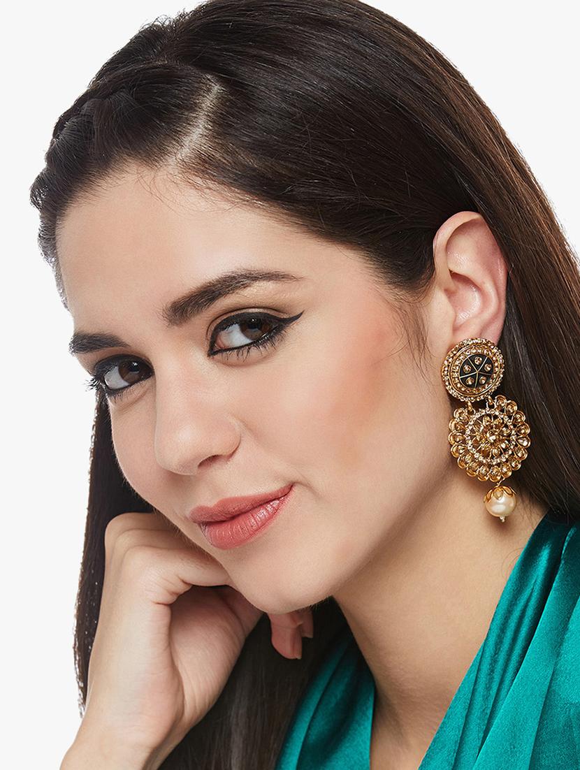 black metal drop earring - 16780248 - Zoom Image - 4