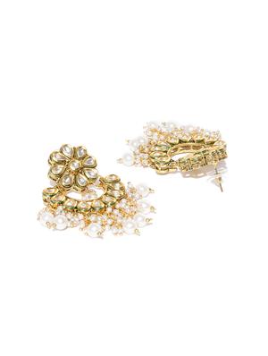 gold metal chandballi earring - 16780258 - Standard Image - 3