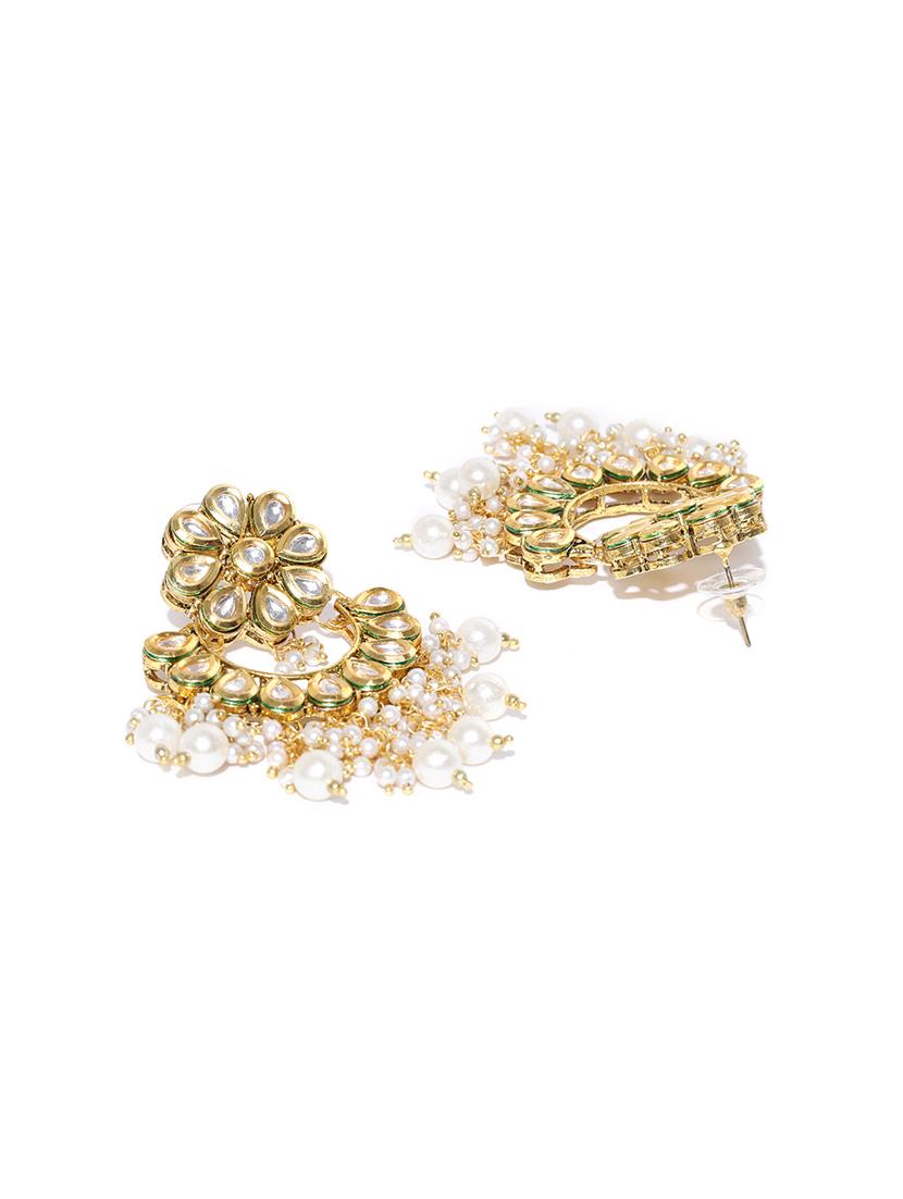 gold metal chandballi earring - 16780258 - Zoom Image - 3