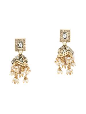 black metal jhumka earring - 16780269 - Standard Image - 2