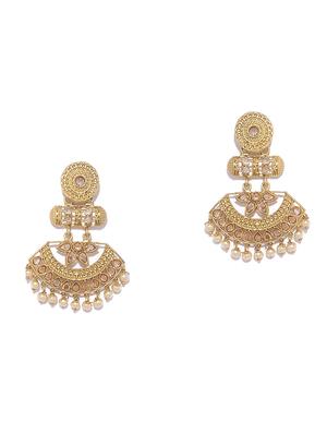 gold brass chandballi earring - 16780278 - Standard Image - 2