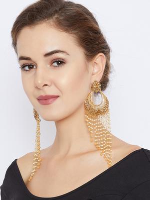 gold brass chandballi earring - 16780284 - Standard Image - 4