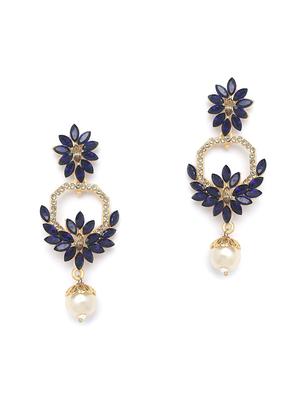 blue brass drop earring - 16780286 - Standard Image - 2