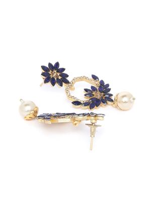 blue brass drop earring - 16780286 - Standard Image - 3