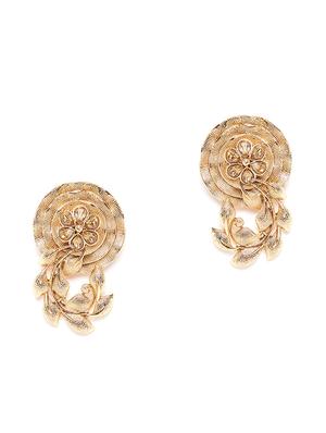 gold brass drop earring - 16780292 - Standard Image - 2