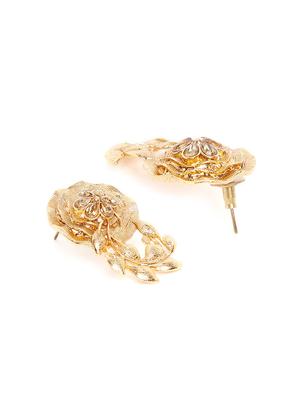 gold brass drop earring - 16780292 - Standard Image - 3