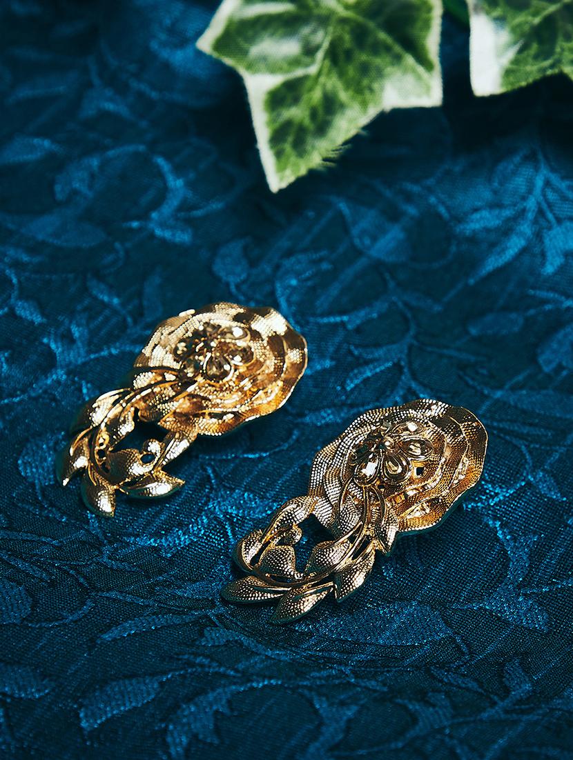 gold brass drop earring - 16780292 - Zoom Image - 1