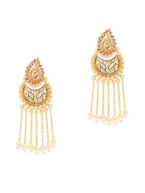 gold brass chandballi earring - 16780293 - Standard Image - 2
