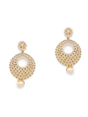 gold brass drop earring - 16780301 - Standard Image - 2